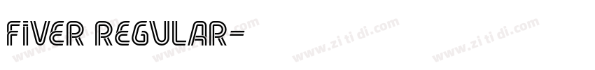Fiver Regular字体转换